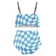 thumbnail image 4 of Bikini de Mujer Trajes de Baño Bikini con Ruffles Conjunto con Sujetador Acolchado Extraíble, Pantalones Cortos de Cintura Alta para la Playa, 4 of 6