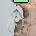 thumbnail image 2 of 1 unidad de cordón de teléfono Agalmatolite, correa corta para teléfono móvil, cordón de estilo chino, cuerda colgante para muñeca, cadena verde, 2 of 6