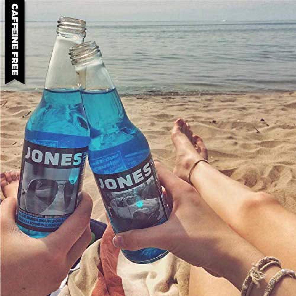 Jones Soda 12 ounce Glass Bottles (Blue Bubblegum, 12 Bottles)