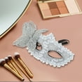 thumbnail image 4 of Unique Bargains 1 Pc 3D Butterfly Half Face Party Mask for Masquerade Party White, 4 of 5