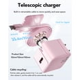 thumbnail image 4 of Cargador de pared UPONSZ PD Fast de 35 W con cable retráctil para iPhone, 4 of 8