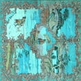 thumbnail image 1 of Ahgly Company Indoor Square Animal Light Blue Traditional Area Rugs, 5' Square, 1 of 4