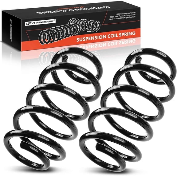 A-Premium 2Pcs Rear Suspension Coil Spring Set Compatible with Jeep Commander 2006 2007 2008 2009 2010 Driver and Passenger Side Replace# 52124214AB 52124215AB