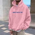 thumbnail image 4 of Mens Christian Jesus Hoodies Faith Religious Graphic Hooded Sweatshirt Spirng Fall Tops Pink XXXL, 4 of 7