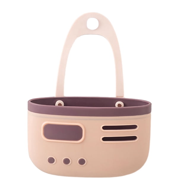 Toystoory Utensilio de almacenamiento de cocina - Cesta duradera y elegante Fregadero de desagüe Porta utensilios de cocina Organizadores Almacenamiento y organización del hogar Púrpura pastel