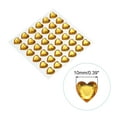 thumbnail image 2 of Uxcell 144 Pcs Heart Rhinestone 10mm Self Adhesive Gems Stickers Jewelry Stickers for Arts & Crafts, DIY Gold, 2 of 6