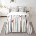 thumbnail image 2 of Cardinal Full Comforter Set 7 Piece,Abstract Tree Botanical Braches Bed in a Bag with Sheet Set,Red Bird Wild Animal Bed Sheets,Watercolor Birch Forest Bedding Set for Minimalism, 2 of 5