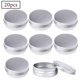 thumbnail image 1 of Bandejas de aluminio de 20 piezas de 60ml, bandejas redondas de aluminio, envases de cosméticos con tapas de tornillo para manualidades Diy, almacenamiento de viaje, 1 of 5