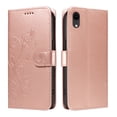 thumbnail image 2 of TECH CIRCLE Wallet Case For iPhone XS/iPhone X, Emboss Flower Premium PU Leather Magnetic Card Slots Flip Protective Kickstand Case with Wrist Strap for Apple iPhone XS/iPhone X 5.8",Rosegold, 2 of 8