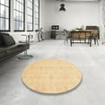 thumbnail image 4 of Ahgly Company Machine Washable Indoor Square Abstract Mustard Yellow Area Rugs, 3' Square, 4 of 7