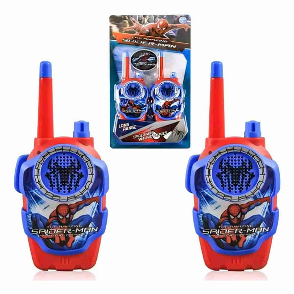DISEN Spiderman Toy Walkie Talkies for Kids, Light-Up Indoor and Outdoor Toys for Kids
