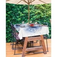 thumbnail image 3 of Fsddascl Flowers Dandelion Outdoor Tablecloth - 60x102 Inch Rectangle Dining Table Cover, Farmhouse Pastoral Blossom Flowers Waterproof Outdoor Table Cloth with Umbrella Hole & Zipper for Patio, 3 of 7