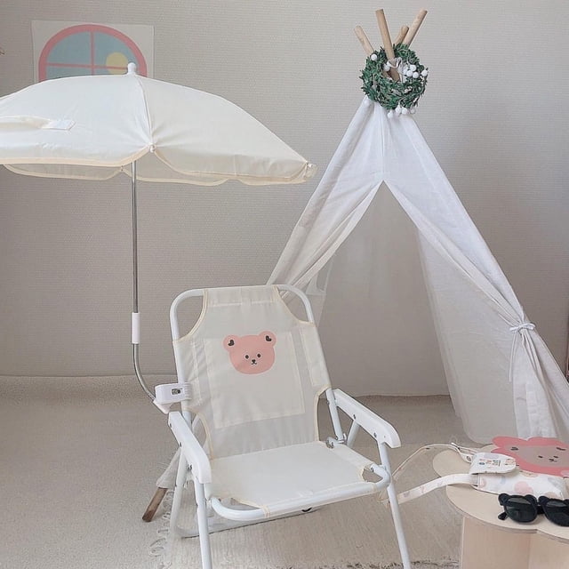 Silla Plegable de Playa Jadeshay para Niños Plegable de Dibujos Animados