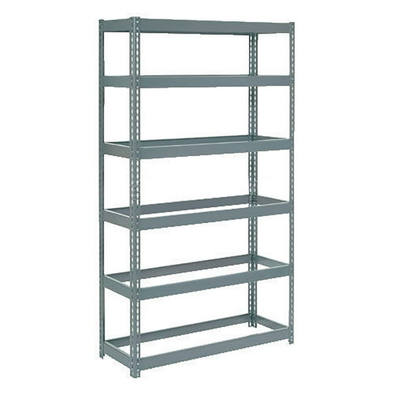Global Industrial Extra Heavy Duty Shelving 36"W x 18"D x 96"H With 6 Shelves, No Deck, Gray
