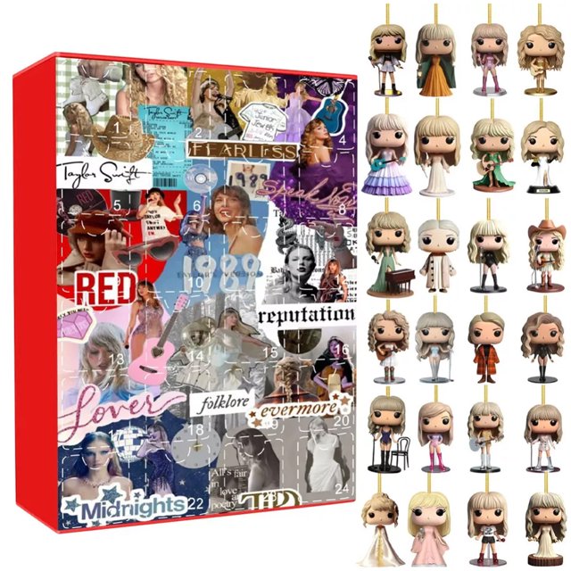 XMAS Taylor Pendants Advent Calendar NAVILLY 24 Días Regalos 3D para Fanáticos