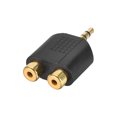 thumbnail image 1 of Divisor de 3.5mm Macho a 2 RCA hembra para Conversor de cable de Audio Video estéreo 1uds, 1 of 3