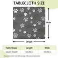 thumbnail image 2 of Grey Dog Paw Footprint Square Fitted Tablecloth with Elastic Edge,Square Table Cover,Washable Elastic Table Cover for Home Kitchen Party Decor 34"x34", 2 of 6