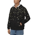 thumbnail image 3 of Kdxio Star Silver Glitter Print Men Hoodies Casual Hoodies for Men with Zip Pockets Full Zip Long Sleeve Sweatshirt Sports Hooded Jacket-X-Large, 3 of 5