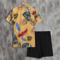 thumbnail image 2 of Vedolay Mens Short Outfit Men 2 Piece Outfits Summer Casual Crew Neck Shirts and Shorts Set,AG M, 2 of 4