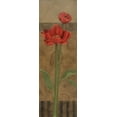 thumbnail image 2 of Robinson, Carol 11x24 Black Ornate Wood Framed with Double Matting Museum Art Print Titled - Geometric Poppy I, 2 of 4