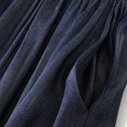thumbnail image 3 of Vedolay Women's Summer Skirts for Women Extra-Soft Full-Length Pull-On Button-Front Skirt,Dark Blue One Size, 3 of 5