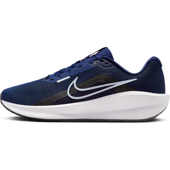 NIKE Men's Sneaker, Midnight Navy Pure Platinum Black White, 13
