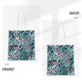 thumbnail image 3 of DouZhe Reusable Grocery Bags, Zebra Leopard Print Animal Lightweight Polyester Canvas Cloth Tote Bag for Travle Gym Shopping School, 15" x 16", 3 of 7