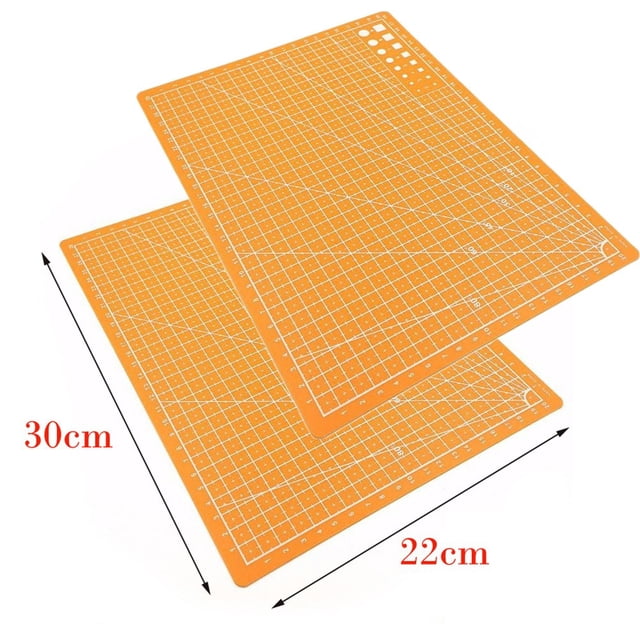 Lefu 2 Pcs Tapis de Découpe A4/A5 Quilting Auto-Cicatrisant Rotatif Simple Face