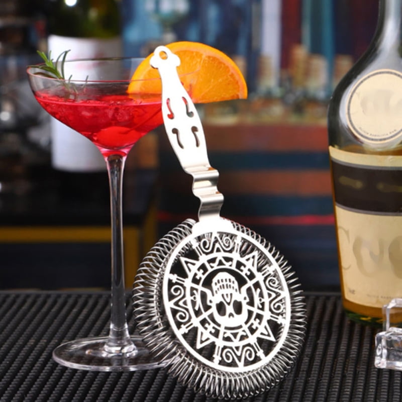 2pc Professional Cocktail Strainer Hawthorn Strainer Bar Strainer Bar Tools (2Pcs Gear) - Thumbnail 4