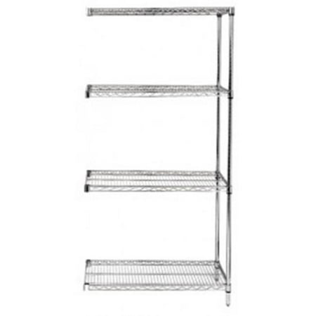 

Quantum Storage AD54-3636S 4-Shelf Stainless Steel Wire Shelving Add-On Unit - 36 x 36 x 54 in.