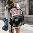 thumbnail image 6 of PVC Transparent Backpacks Clear Backpack for Travel and Outings Ice Cream Pattern with Striped, 6 of 7
