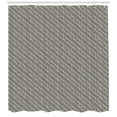 thumbnail image 3 of Ambesonne Geometric Shower Curtain, Diagonal Lines Chevron, 69"Wx70"L, Ivory and Black, 3 of 3