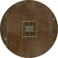 thumbnail image 1 of Ahgly Company Machine Washable Indoor Round Abstract Turquoise Blue Modern Area Rugs, 3' Round, 1 of 4