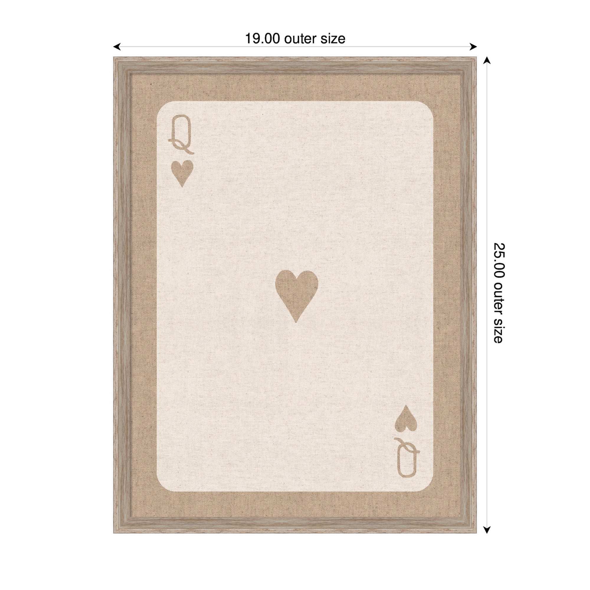 Kate and Laurel Framed Fabric Pinboard 19 x 25,  Printed Linen Rustic Farmhouse Bulletin Board for Use as a Vision Board or Wall Organization, Hardwood Wedge White Wash Frame
