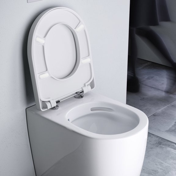 White LDPE Toilet Seat Bumpers, Impact-Resistant Cushions for Bathroom, Quick-Drying, Family Use Accessories