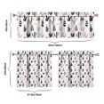 thumbnail image 6 of Desert Plant Cactus Kitchen Window Curtains, 3pcs Set of Polyester Tier and Valance 27.5x24 Inch, Small Window Drapes for Spring and Summer Decor, 6 of 6