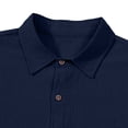 thumbnail image 5 of LEKWK 2 Piece Casual Set for Men Long Sleeve Button Down Shirt and Drawstring Pants Lightweight Breathable Sleepwear Summer Casual Lounge Outfit Navy XXXL, 5 of 6