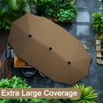 thumbnail image 6 of Autlaycil 13ft Rectangle Patio Umbrella with Crank System, Sturdy Ribs for Pool, Yard, Market - Brown, 6 of 6