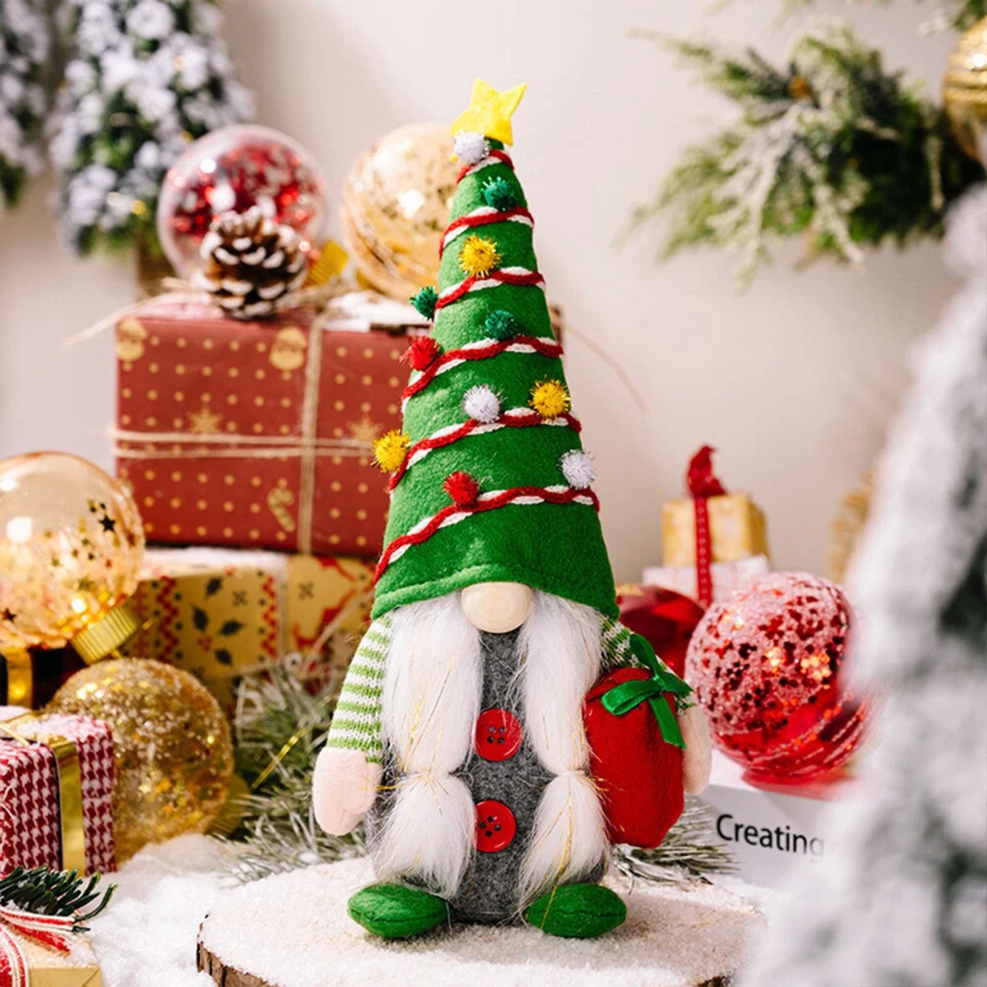 BUTTERFLY- 2Pcs Christmas Gnome Plush Holiday Faceless Gnome Tomte Ornament Decor Gifts