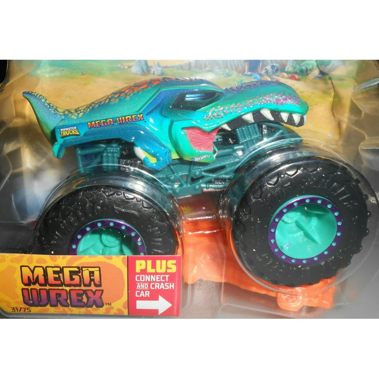 Hot Wheels Car MONSTER TRUCKS MEGA WREX Connect And Crash Car Collector  Edition Metal Diecast Model Cars Toys