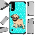 thumbnail image 1 of WORLD ACC Fusion Phone Case Compatible with Samsung Galaxy A01 Hybrid TPU Cover (Pug Snow Dog), 1 of 1