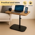 thumbnail image 4 of PinkSheep Small Side Table Couch End Table Accent Table Tray Table Little Table for Living Room Small Spaces, Walnut, Height Adjustable, 4 of 8