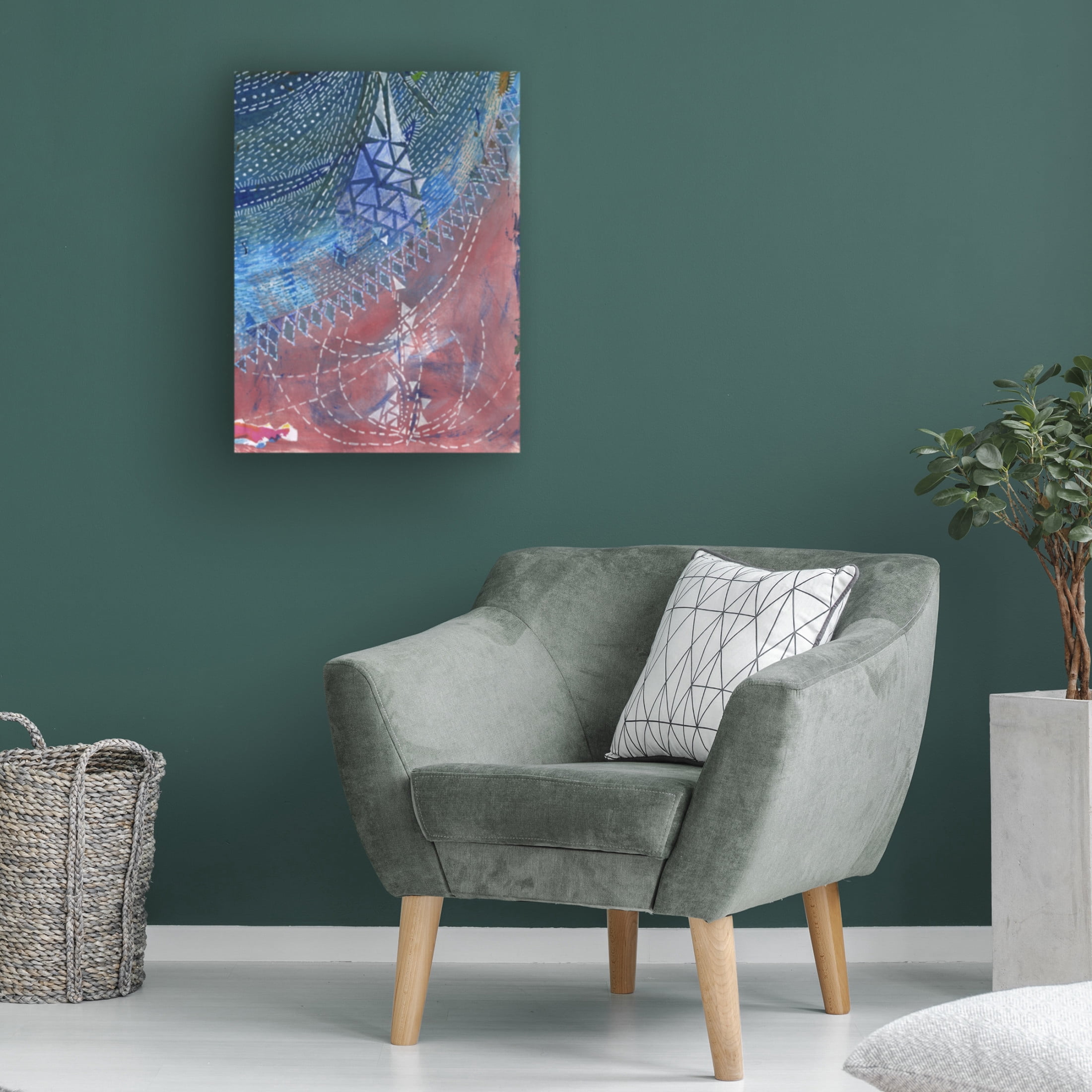 Canvas Wall Art - Medha Karandikar 'Spiritual Journal 7' Wall Art for Living Room, Bedroom, or Office Décor by Trademark Fine Art - 35 x 47 Inches