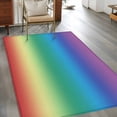 thumbnail image 6 of Area Rug 3x5ft, Multicolor Rainbow Abstract Colored Gradient Washable Rugs for Living Room Bedroom, Ombre Art Soft Non-slip Area Rugs Rectangle Floor Carpet for Dining Room, 6 of 9