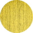 thumbnail image 1 of Ahgly Company Indoor Round Abstract Yellow Contemporary Area Rugs, 7' Round, 1 of 4