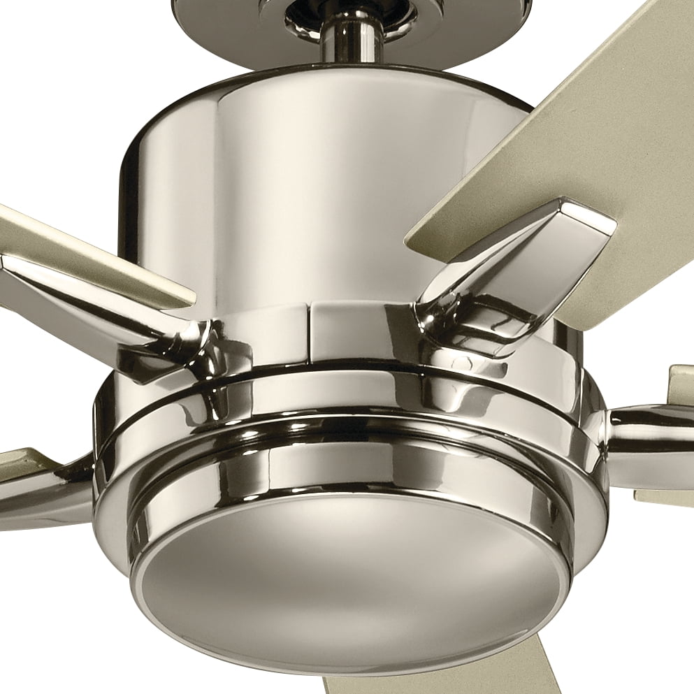 Kichler Lucian 52" Polished Nickel Integrated LED Ceiling Fan with Wall Control and Reversible Blades