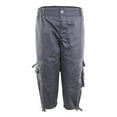 thumbnail image 1 of Men‘s Cargo Long Shorts Below Knee Multi Pocket 3/4 Elastic Capri Pants Loose Fit, 1 of 9