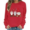 thumbnail image 5 of Funny Christmas Light and Gnome Graphic Sweatshirt for Women Long Sleeve Crewneck Pullover Holiday Party Top Casual Merry Xmas Sweater with Festive Print for Seasonal Celebrations, 5 of 6