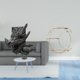 thumbnail image 2 of Figura decorativa de mesa, sujetalibros, estante, estatua, sujetalibros decorativos, estante de almacenamiento de pared, metal, resina, hierro, adorno, 2 of 8