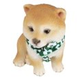 thumbnail image 2 of Chiot Shiba Inu Japonais Adorable Assis avec Écharpe Mini Figurine, 2 of 9